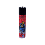 Red Monkey King Clipper Lighter that is reusable and refillable and comes with a packing tool