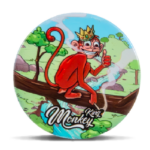 Green Wild 1 Monkey King Metal Grinder with 4 Parts and Mesh Layer to catch Kief and Pollen