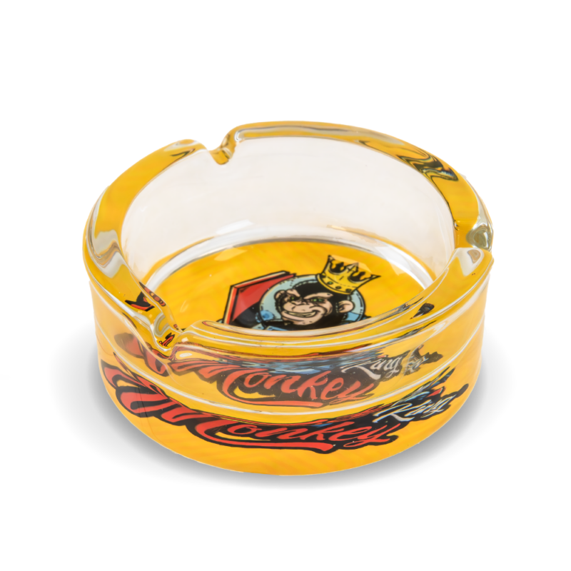 Above View Monkey King Unbreakable Glass Ashtray Yellow Edition