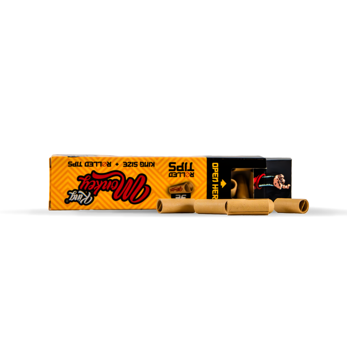 Monkey King Rolling Papers + Pre Rolled Tips: King Size Slim Unbleached