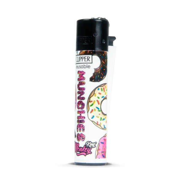 Clipper Cigarette Lighters - Munchies Edition: White