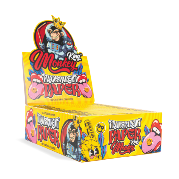 Monkey King Cellulose Wraps: Transparent - King Size (Box of 24)