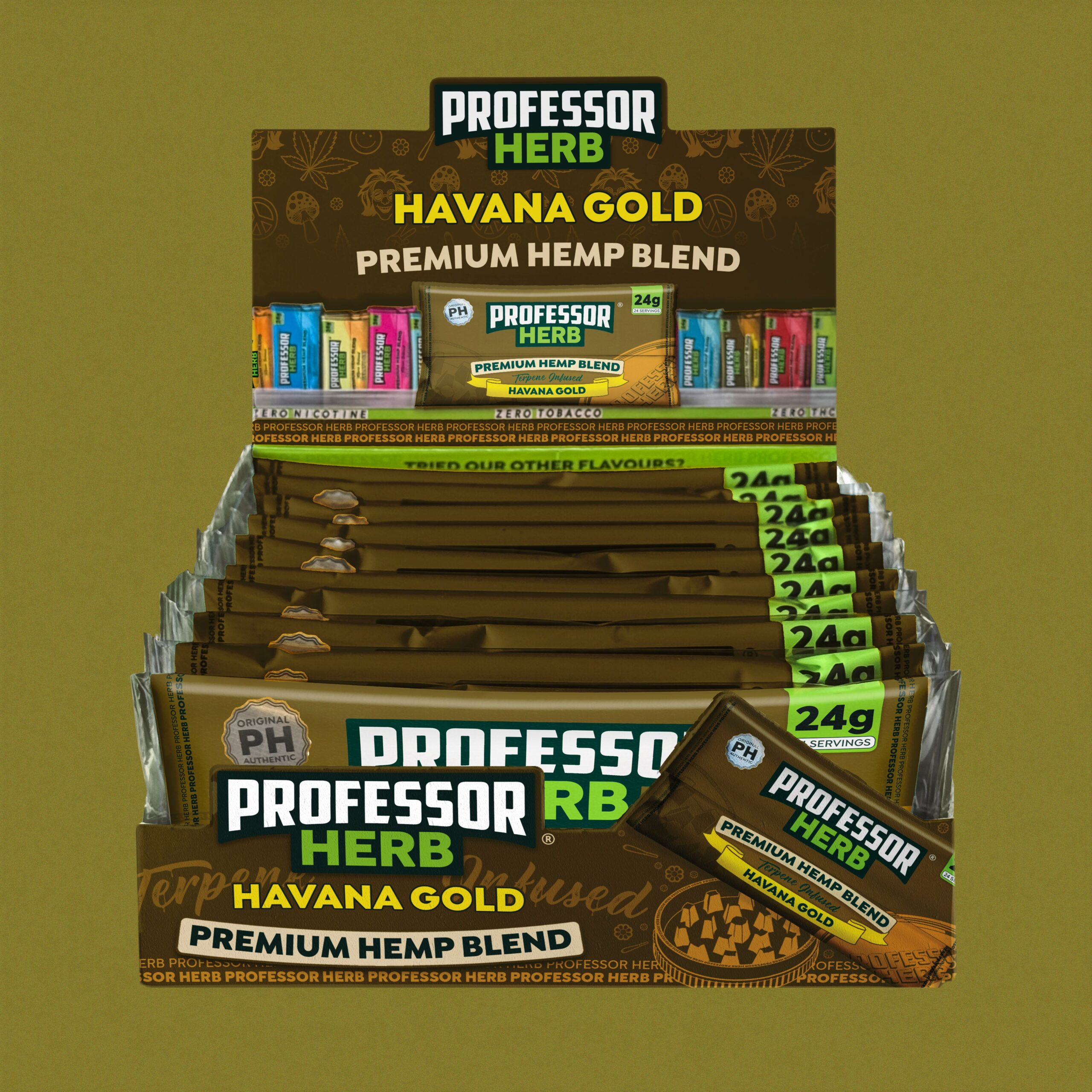 Professor Herb Premium Hemp Blend (Box of 10) - Havana Gold