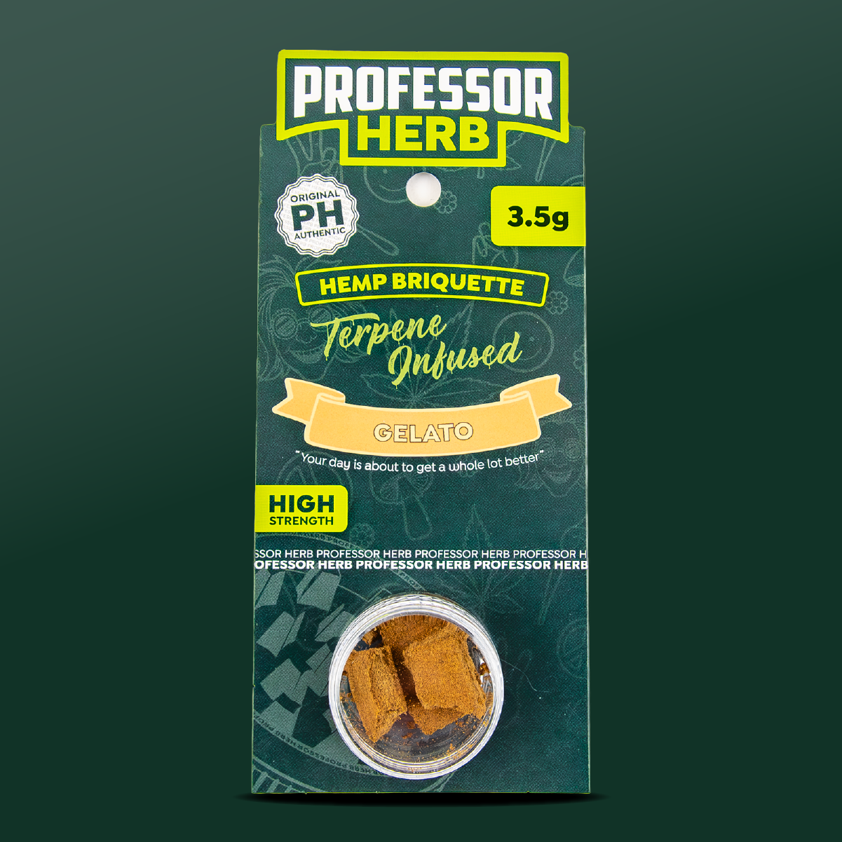 Professor Herb Hemp Briquette Hash (3.5g) - Gelato