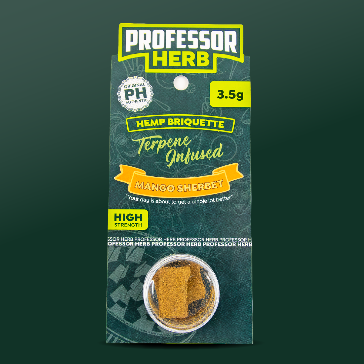 Professor Herb Hemp Briquette Hash (3.5g) - Mango Sherbet