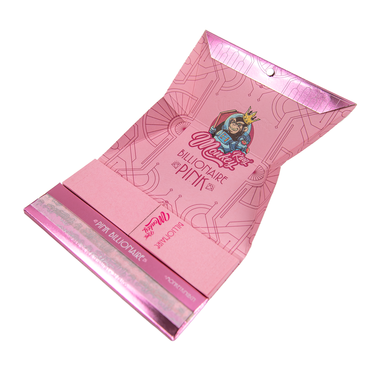 Open Billionaire Pink king size booklet with pink card tips and papers